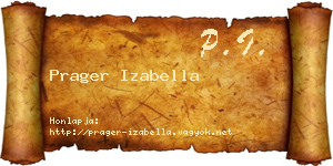 Prager Izabella névjegykártya